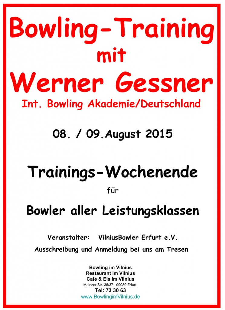 Training Bowling Werner Gessner 15.06.2015