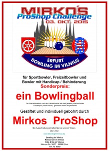Mirkos ProShop Challenge  03. Oktober 2015  Plakat